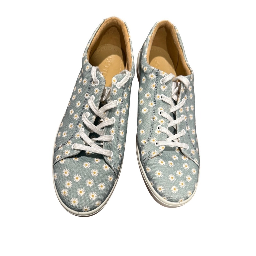 Hotter Women's Molly Daisy Print Lace Up Canvas Sneakers Size UK 9 US 11 EUC